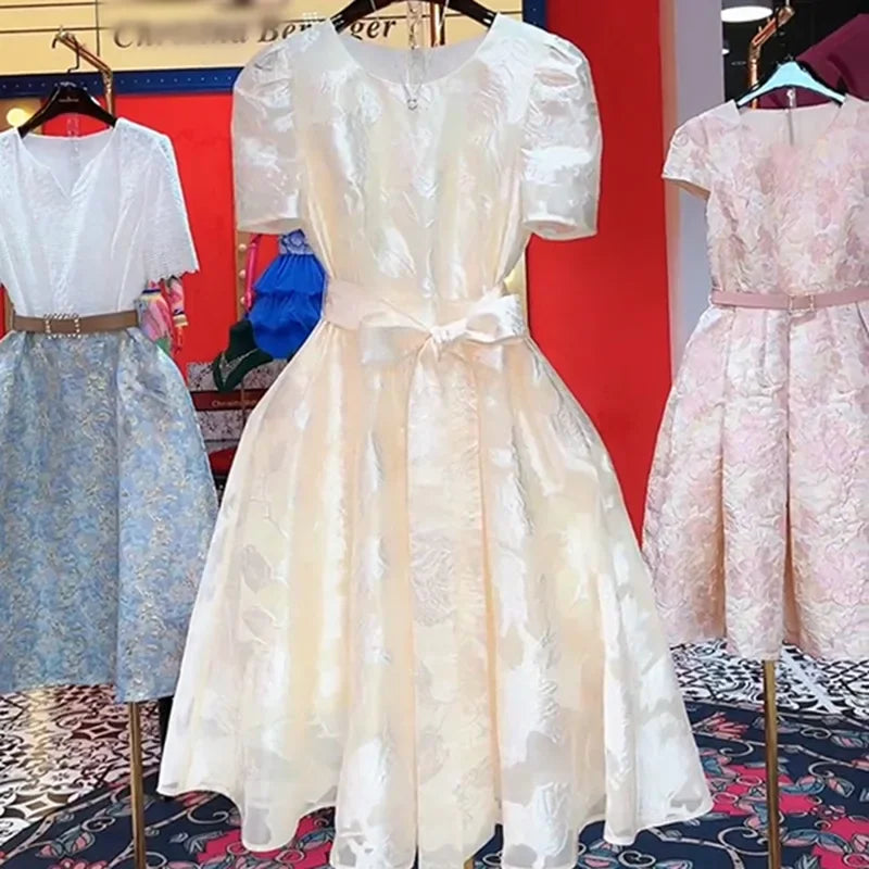 Exquisite Bubble Sleeve Princess Dress for Summer