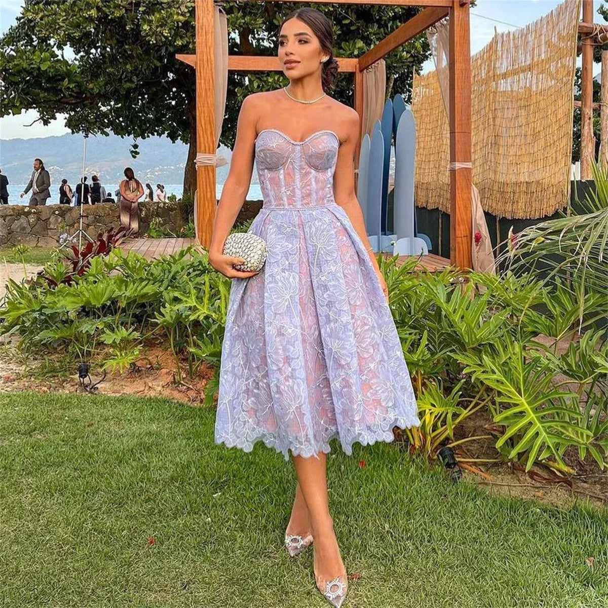 Backless A-Line Party Dress for Elegant Nights