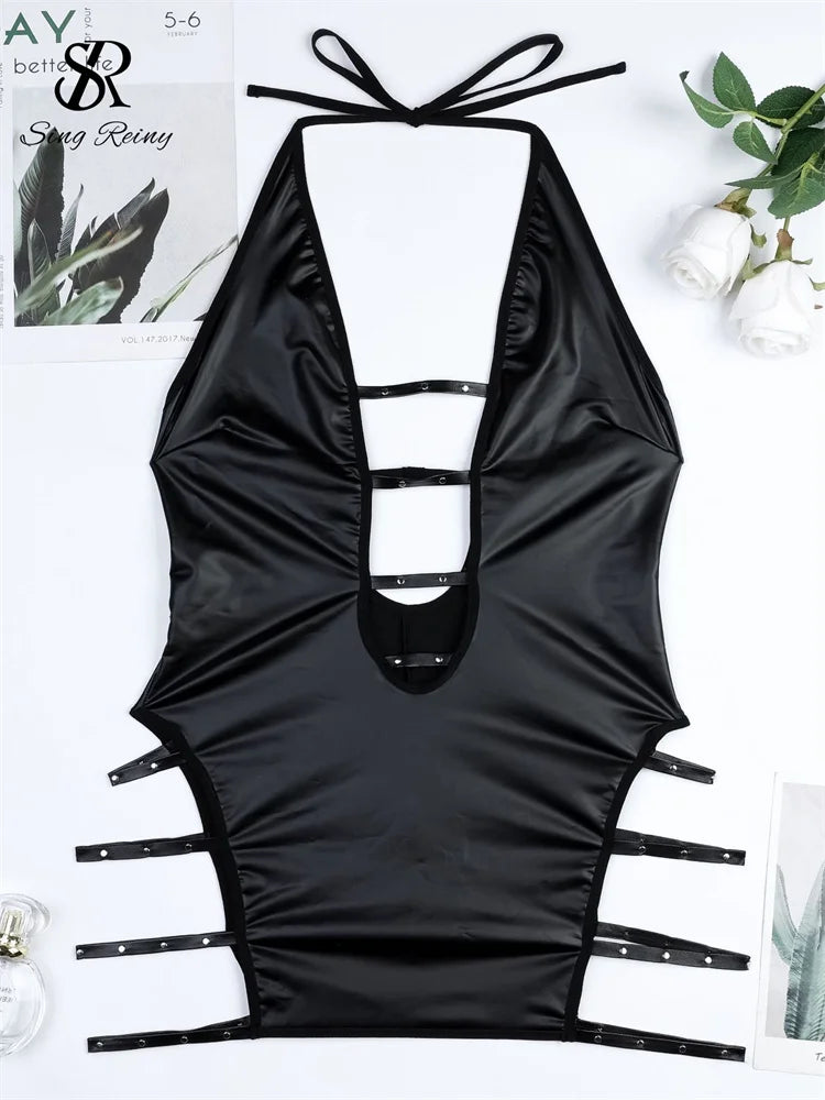 Sexy Hollow Out Backless Bodycon Nightdress