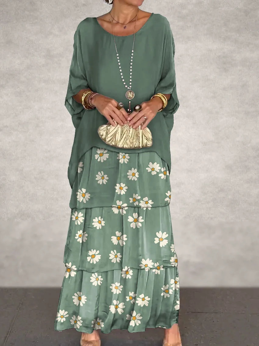 Green Daisy print