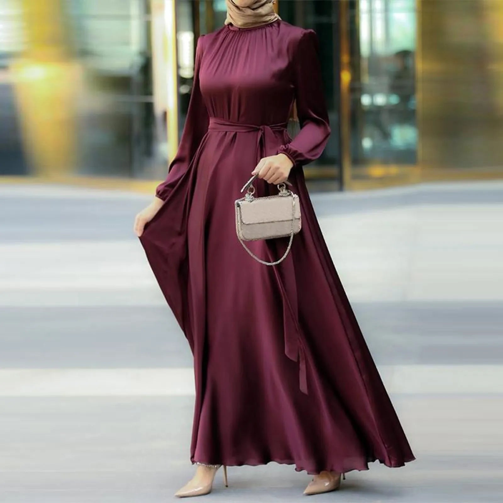 Chic Elegant Puff Sleeve Maxi Dress for Women