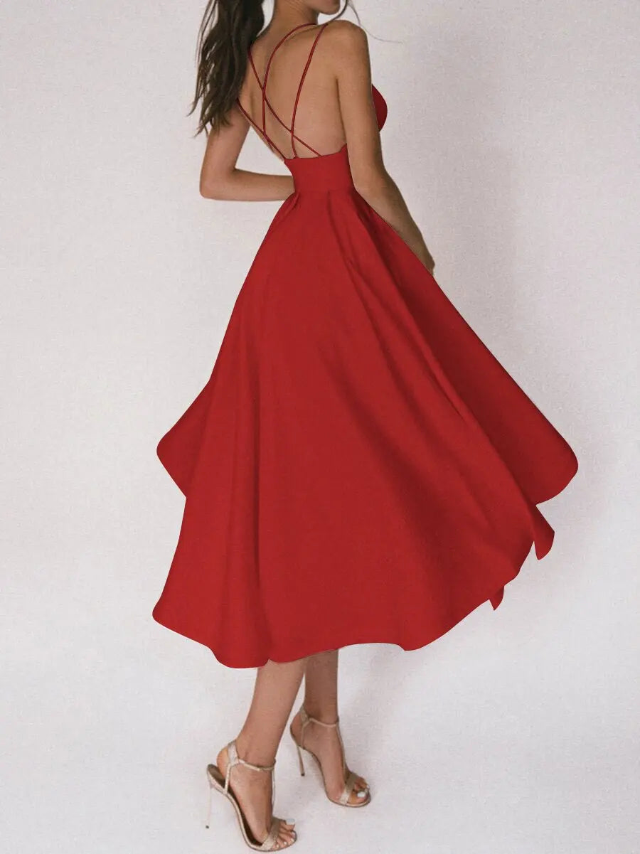 Elegant Backless Summer Suspender Princess Dress - Image 18