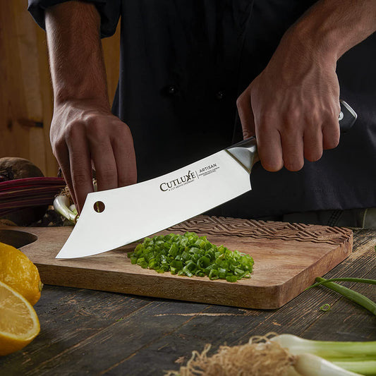 Town 47311 8 1/2 Large Blade One-Piece Stainless Steel Cleaver