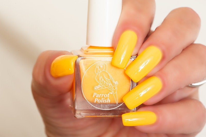 Parrot Polish Mango Cream Neon Pastel Orange Nail Polish