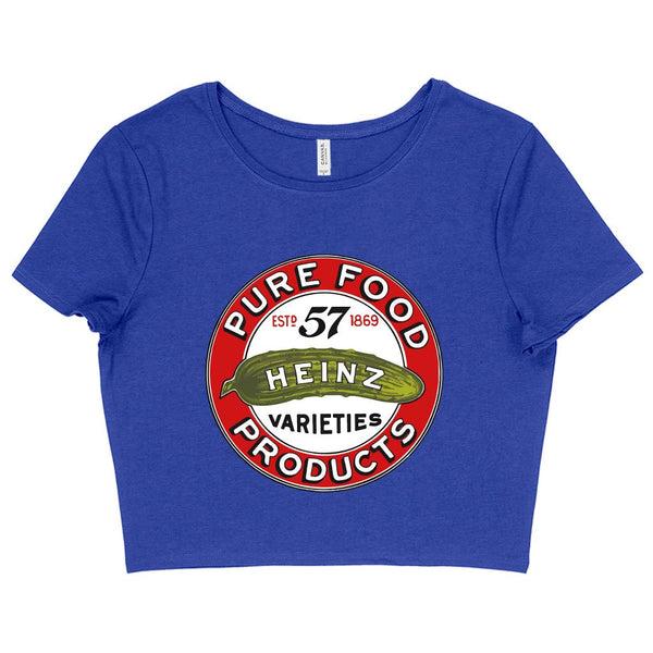 Women's Cropped Pure Food Products T-Shirt - Heinz T-Shirt - Vintage T-Shirt - Ecart