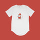 New Year 2022 Santa Men's Jersey T-Shirt with Curved Hem