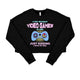 Women's Cropped Fleece A Day Without Video Games Best Funny Sweatshirt - Gamer Sweatshirt - Ecart