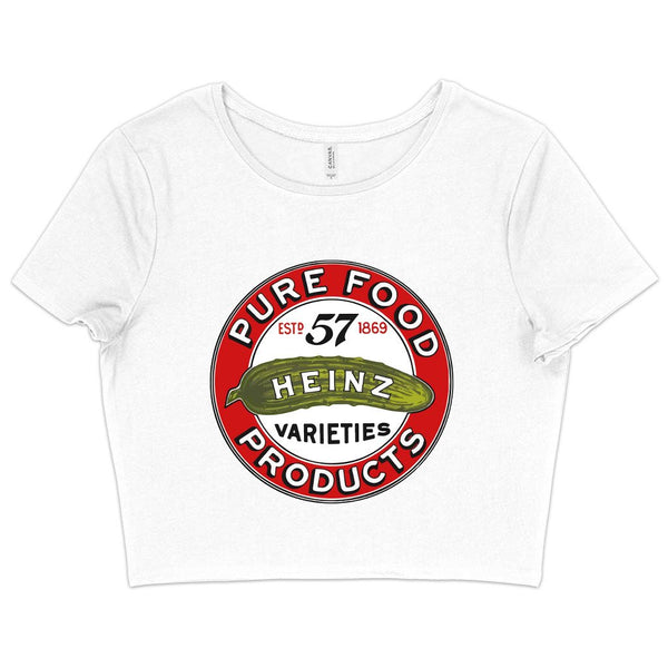 Women's Cropped Pure Food Products T-Shirt - Heinz T-Shirt - Vintage T-Shirt - Ecart