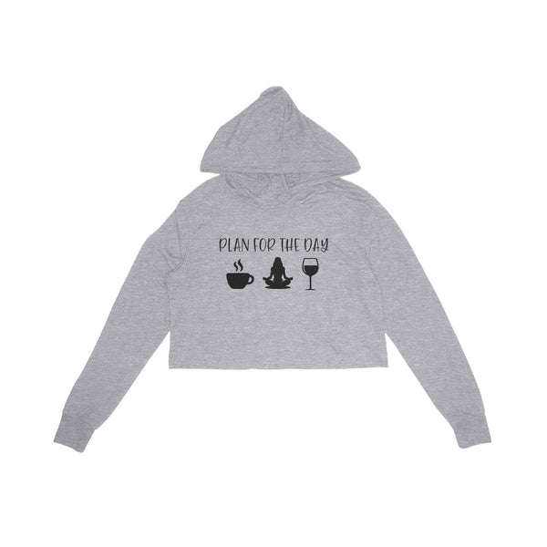 Plan For The Day Women's Cropped Triblend Hoodie - Ecart