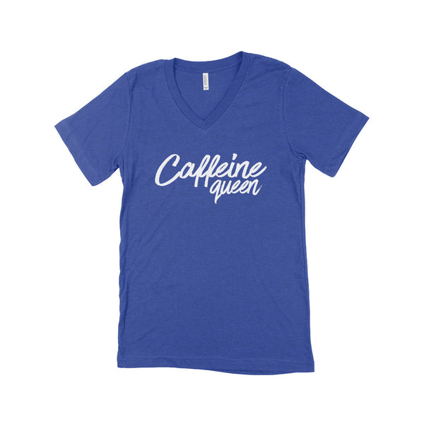 Caffeine Queen Women’s Jersey V-Neck T-Shirt - Ecart