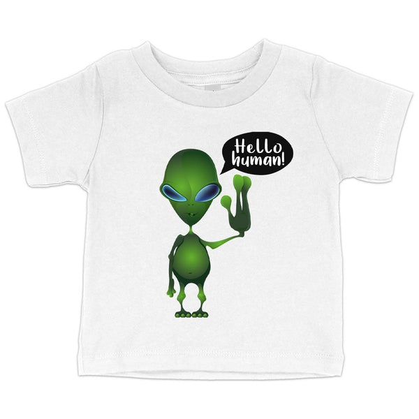 Baby Hello Human T-Shirt - Alien T-Shirt - Ecart