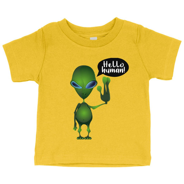 Baby Hello Human T-Shirt - Alien T-Shirt - Ecart