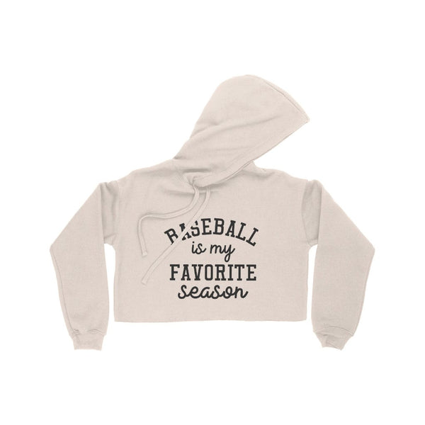 Baseball Season Women's Cropped Fleece Hoodie - Ecart