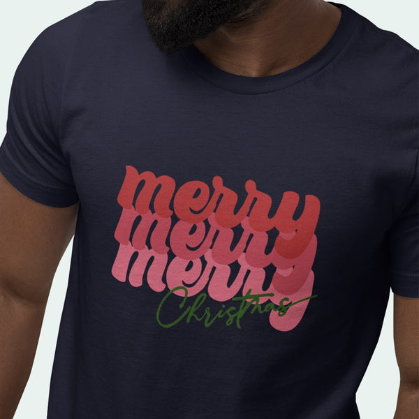 Merry Christmas Retro Men's Long Body Urban T-Shirt - Ecart