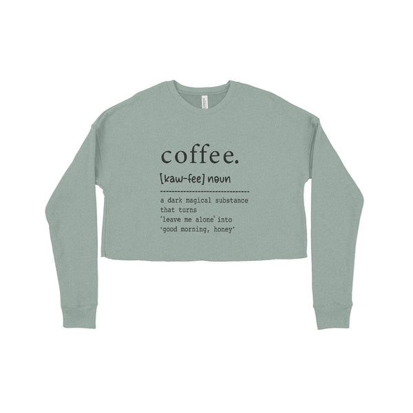 Coffee Definition Women's Cropped Fleece Sweatshirt - Ecart