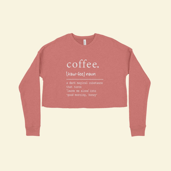 Coffee Definition Women's Cropped Fleece Sweatshirt - Ecart