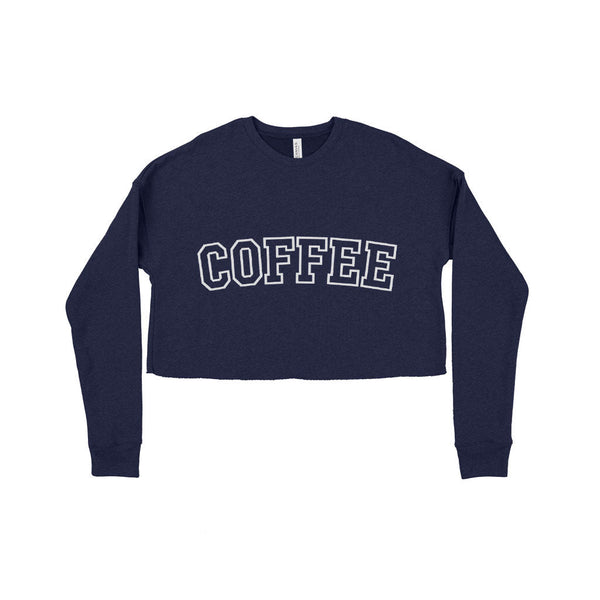 Coffee Women's Cropped Fleece Sweatshirt - Ecart