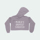 World's Okayest Shooter Women's Cropped Fleece Hoodie