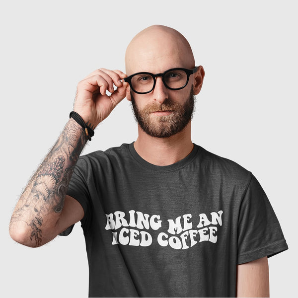 Bring Me an Iced Coffee Men's Long Body Urban T-Shirt - Ecart