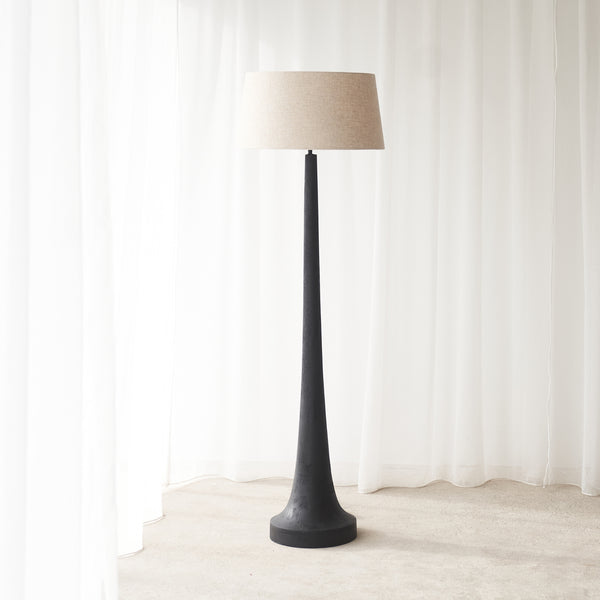 black column floor lamp