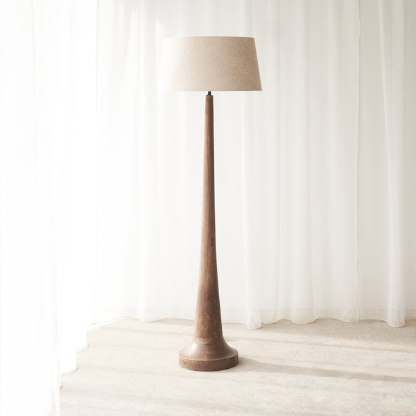 walnut floor lamp base