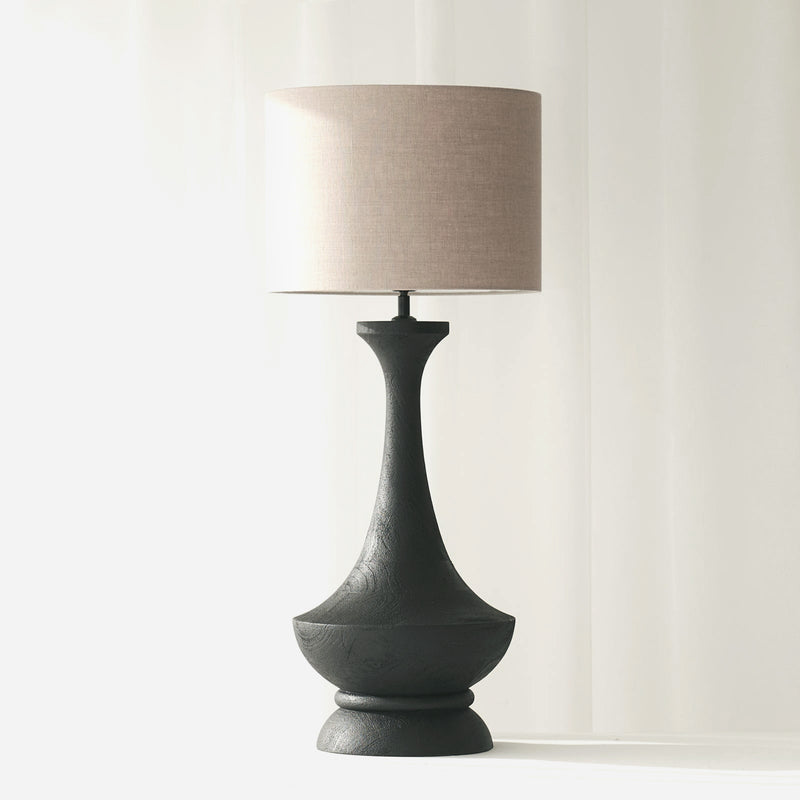 black leather table lamp