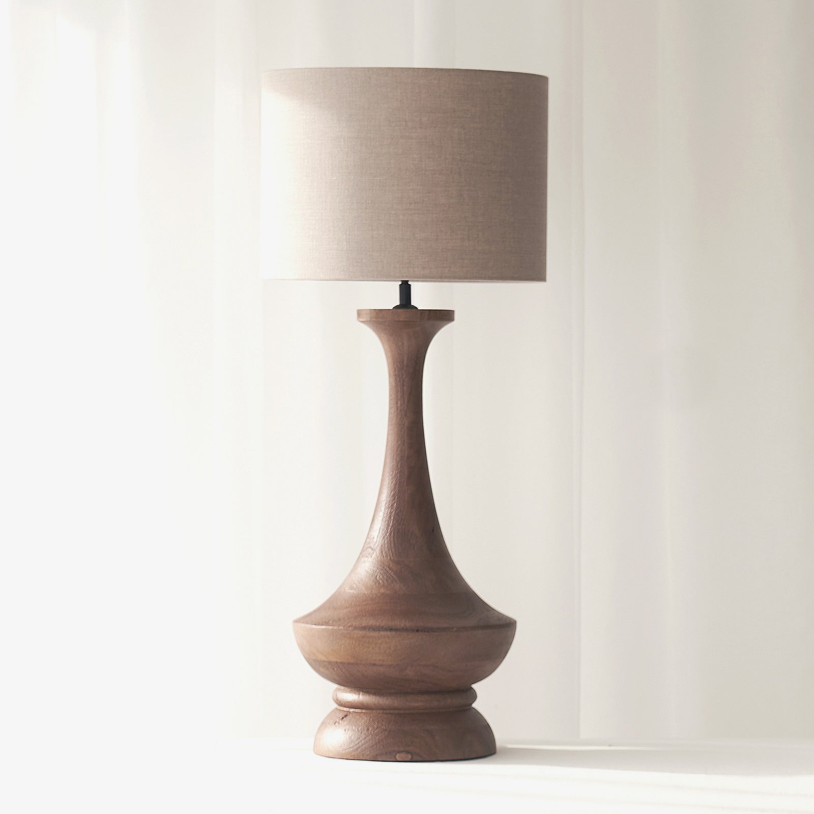 tall wooden lamp base