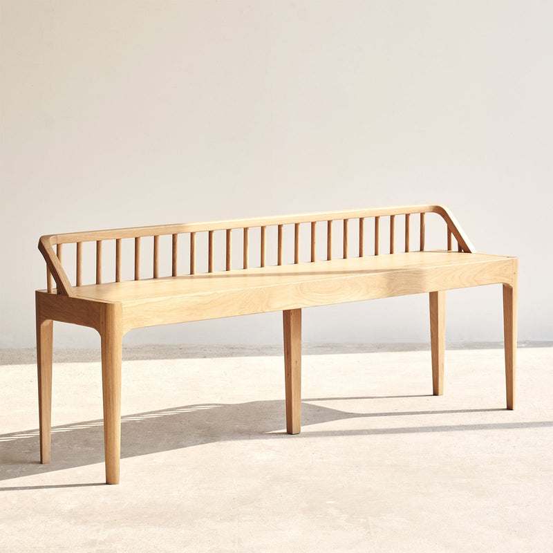 dark oak dining bench