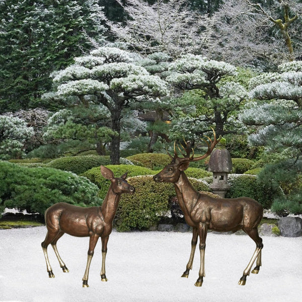 Bronze Deer Outdoor Statues