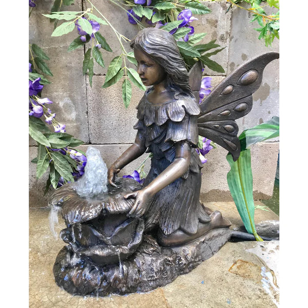 Fairy Garden Fountain in Bronze