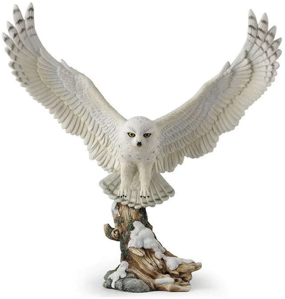 Flying Snow Owl Sculpture