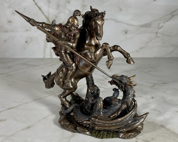 Saint George Slaying Dragon Art Statue