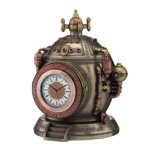 The Mysterious Container Steampunk Style Bronze Finished Desk Clock