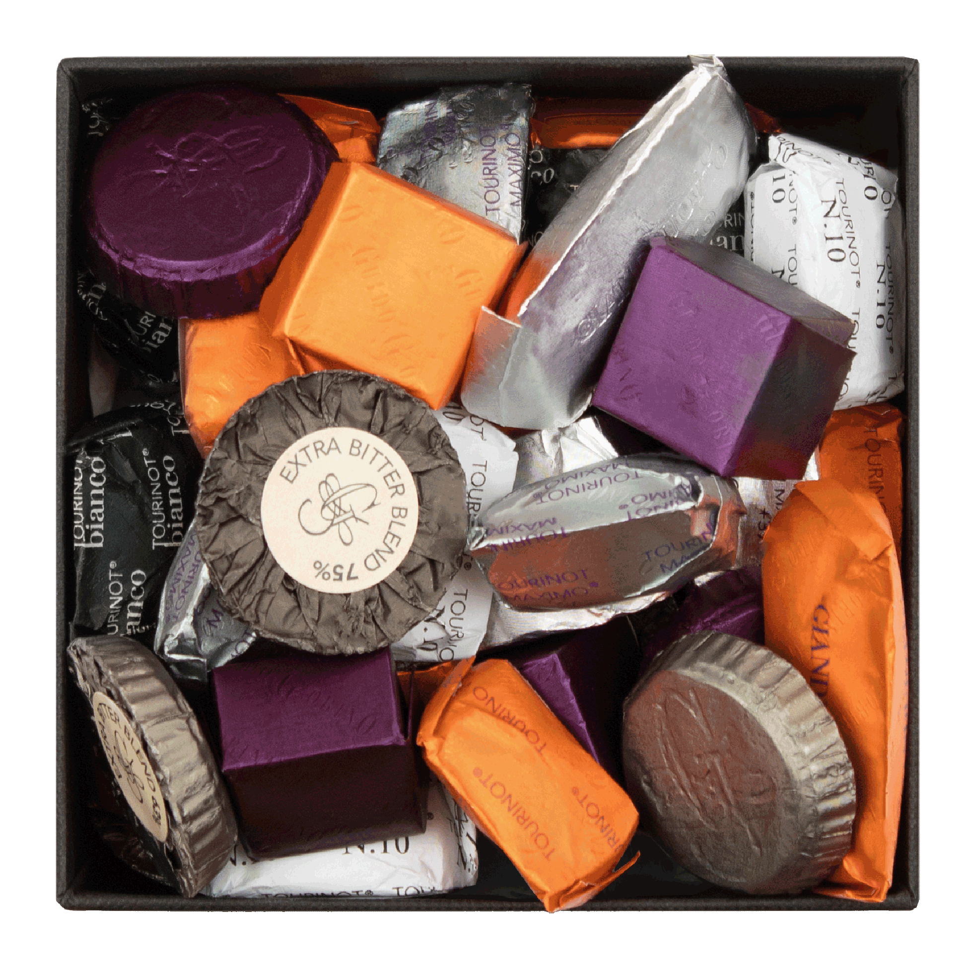 Guido Gobino Assorted Chocolate Cube Gift Large Box (70 pcs) by Bar & Cocoa