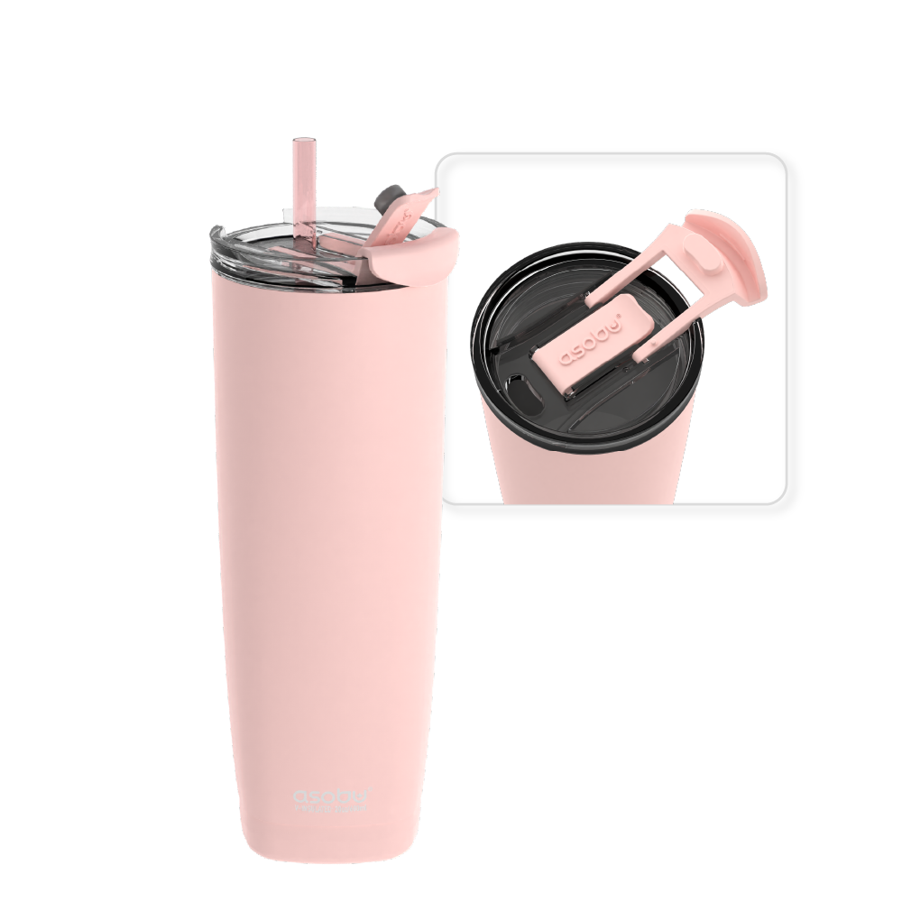 Pink Aqualina Tumbler - Built in Straw by ASOBU®-image-0