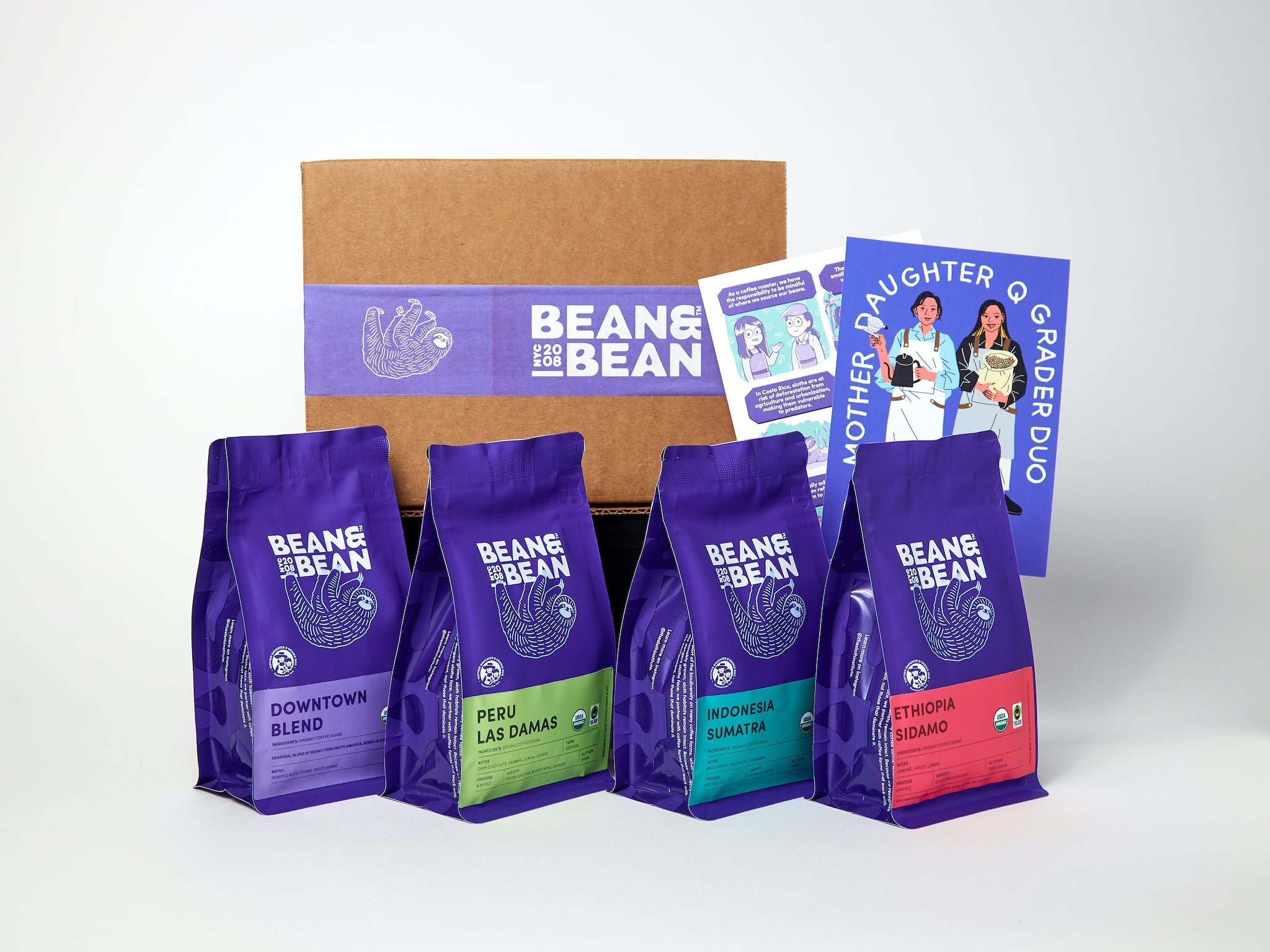 Around The World Coffee Sampler Gift Box by Bean & Bean Coffee Roasters