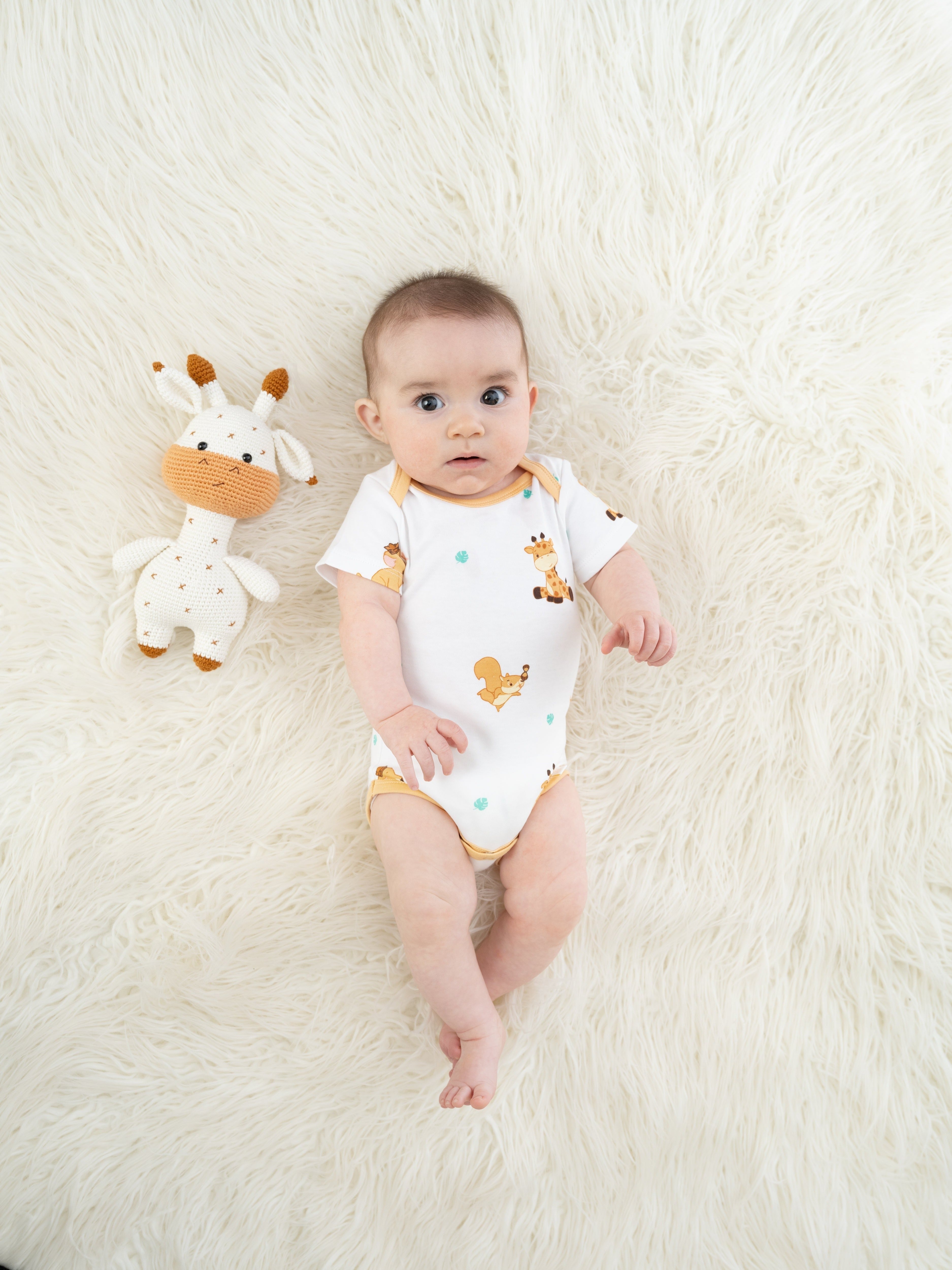 Organic Cotton Joy Bodysuit - The Animal Kingdom by Little Moy-image-2