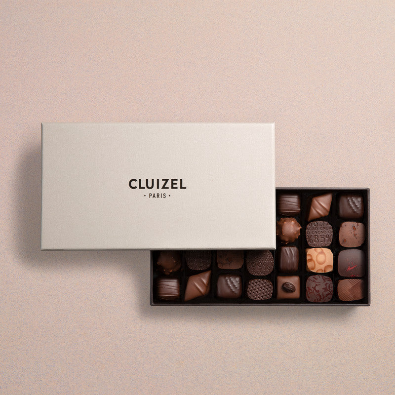 Michel Cluizel 28-Piece Chocolate Bon Bons Gift Box (Mixed) by Bar & Cocoa-image-1