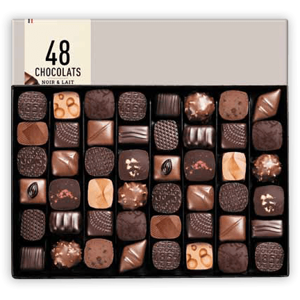 Michel Cluizel 48-Piece Chocolate Bon Bons Gift Box (Mixed) by Bar & Cocoa-image-0