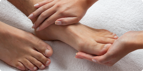 gua sha foot massage pulls up the soles of the feet