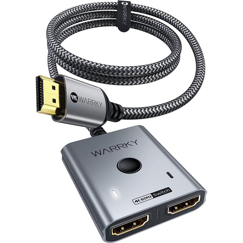 4K HDMI video-splitter med 2 portar – 1x2 HDMI-splitter – Strömförses via  USB eller strömadapter – 4K 30 Hz