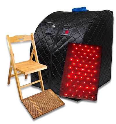 Therasage Full Spectrum Infrared Sauna: Thera 360 Plus Portable &amp; Personal Tent Sauna- Black