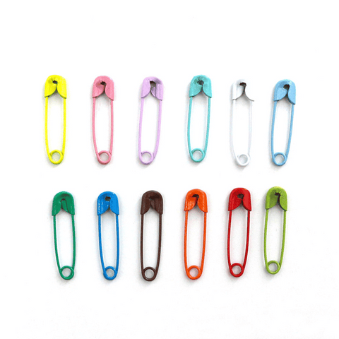 Safety Pins Colored 0.8" 150pcs
