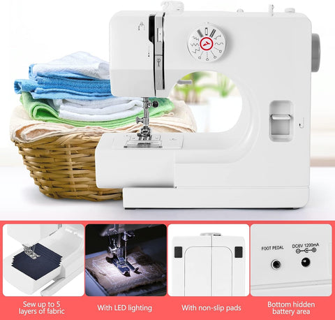 Portable Electric 12-Stitch Sewing Machine