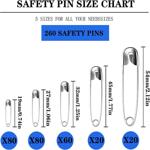 Safety Pin Set 260pcs