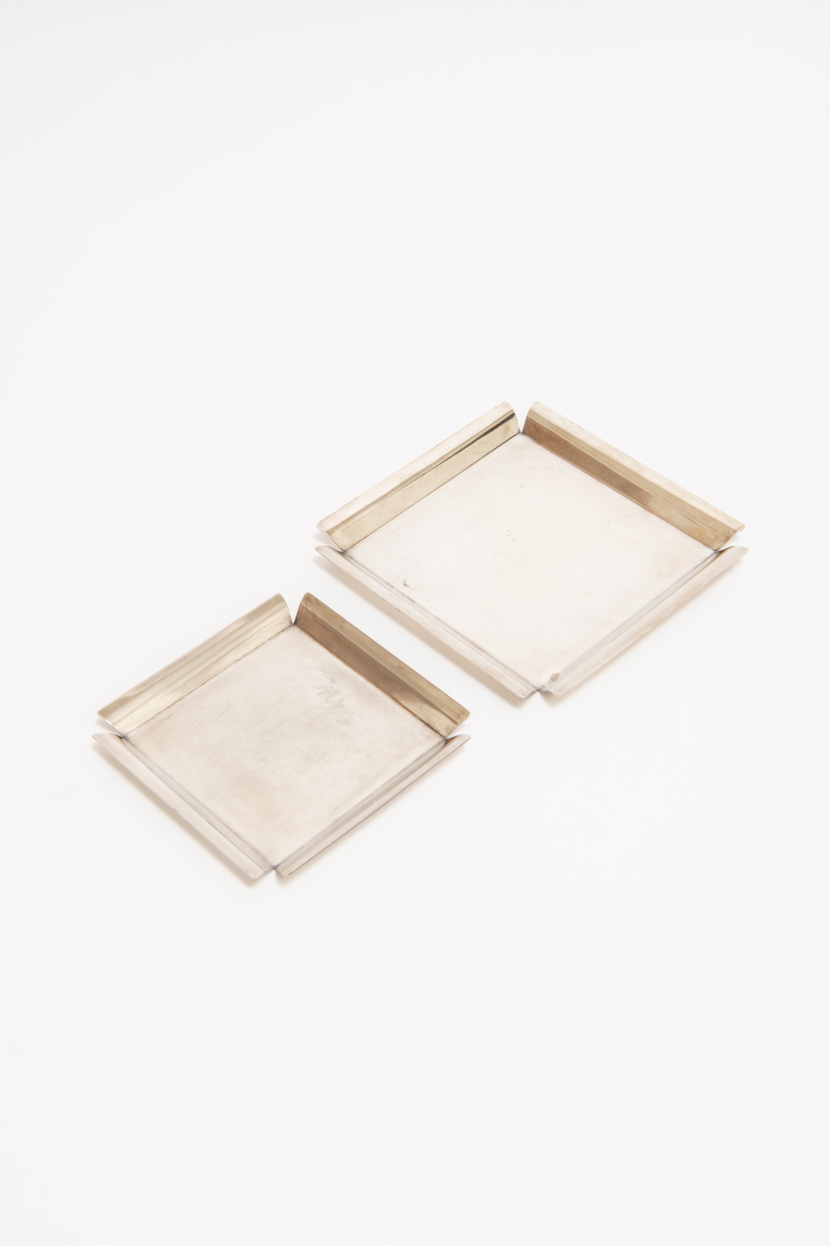 CLETO MUNARI, SILVER TRAYS, C. 1973