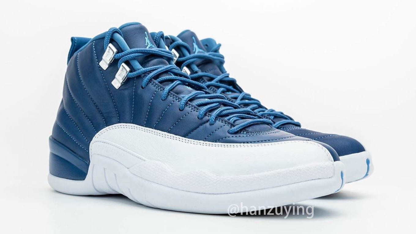 blue and black jordan 12 grade school