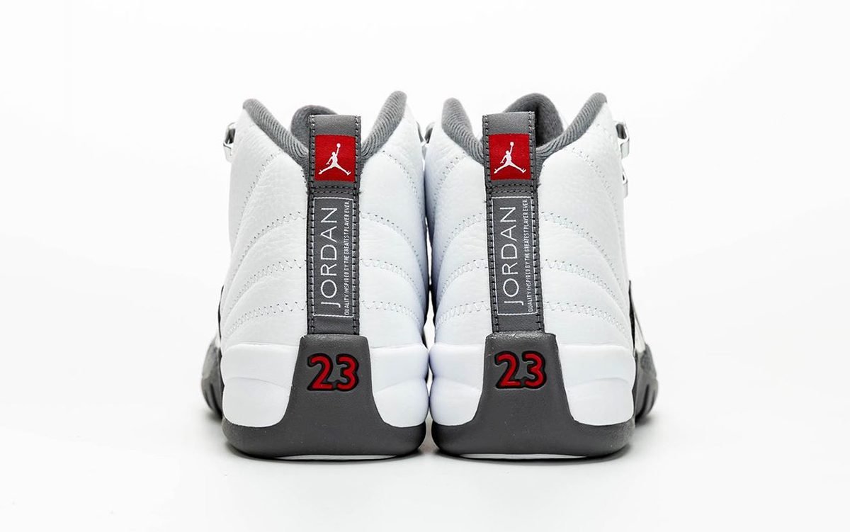 jordan retro 12 white and grey