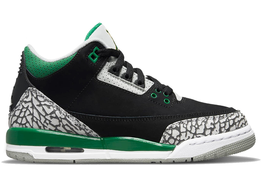 Grade School Youth Size Nike Air Jordan Retro 3 'Pine Green' 398614 03 ...