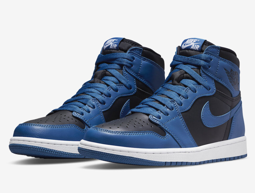 Men's Nike Air Jordan Retro 1 High OG 'Dark Marina Blue' 555088 404 ...